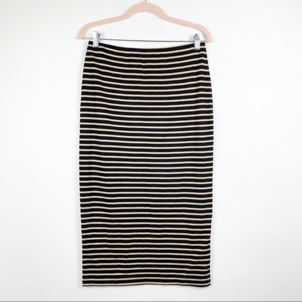 Sanctuary Midi Stripe Pencil Skirt